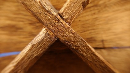 Half wood assembly in marquetry