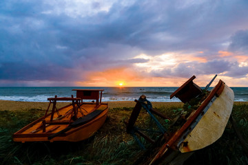 Boats on shore