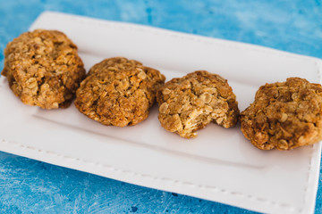 plant-based food,  vegan almond and oats cookies