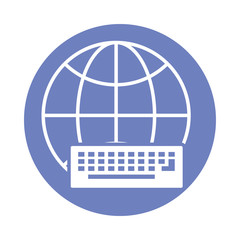 sphere browser with keyboard block style icon