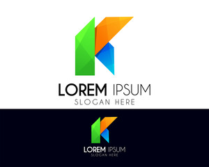 K letter logo design. Modern icon concept. Professional vector logo for your business identity.
Colorful graphic design template / element