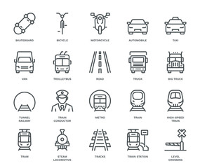 Land Transport Icons - 336283644