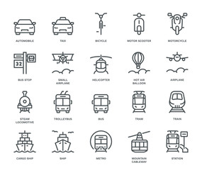 Public Transport Icons