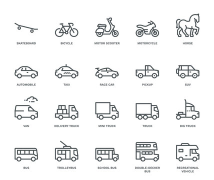 Road Transport Icons