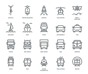 Transport Icons, front View, part II. - 336284213