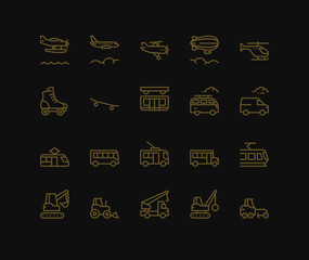 Transportation Icons, side view, part IV.