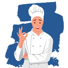 Smiling Chef showing OK sign