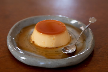 自宅で手作りしたプリン