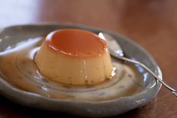 自宅で手作りしたプリン