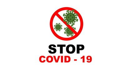 Illustration of Stop COVID-19. COVID-19 prevention design background