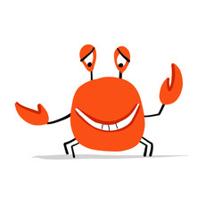 Funny crab, sketch for your design