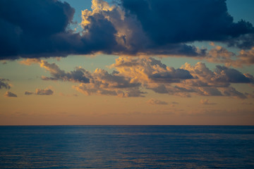 Beautiful sunset over the sea landscape