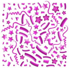 Seamless background design with stars and ribbons