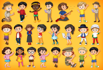 Large set of children doing different activities