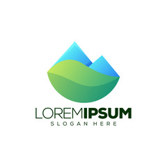 mountain logo design vector illustration