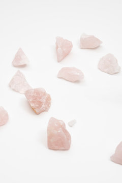 Rose Quarts Pink Crystals Scattered