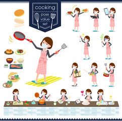 flat type mask business women_cooking