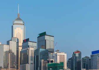 Fototapeta na wymiar High rise office building in downtown of Hong Kong city