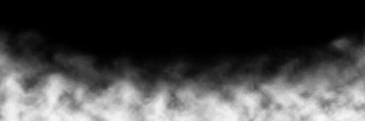 Fog, smoke. Transparent background, panoramic image, EPS10.