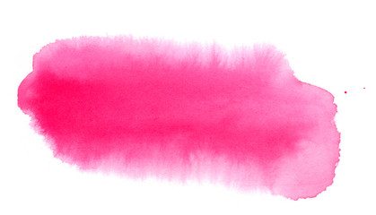 Abstract pink watercolor on white background