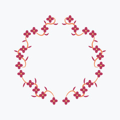 Easter floral wreath. Vector illustration design. Holiday concept.