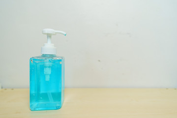 close up shot of hand sanitizer with white background