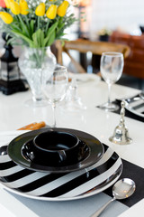 Dining table close up,