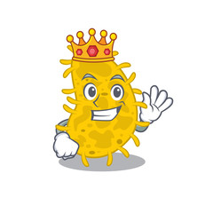 A Wise King of bacteria spirilla mascot design style