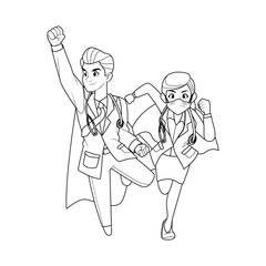 super doctors couple comic characters