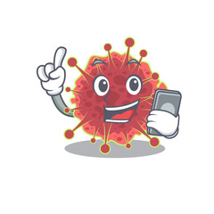 coronaviridae cartoon in character speaking on phone