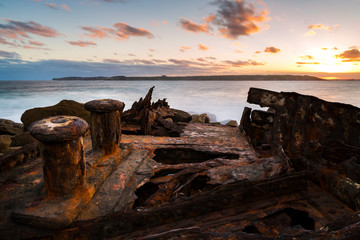 Shipwreck at sunset, Sydney Australia