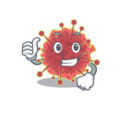 coronaviridae cartoon character design making OK gesture