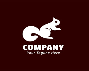 Stand Squirrel art logo design inspiration