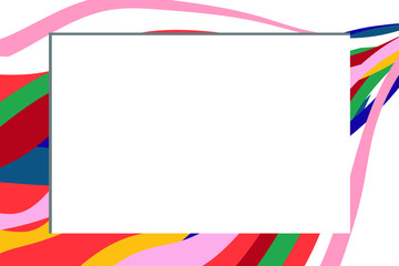 Abstract photo frame. Empty space for photos