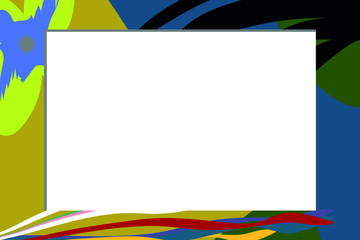 Abstract photo frame. Empty space for photos