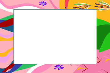 Abstract photo frame. Empty space for photos