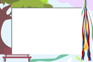 Abstract photo frame. Empty space for photos