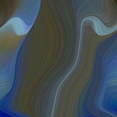 elegant landscape orientation graphic with waves. modern curvy waves background illustration with dark slate gray, teal blue and cadet blue color