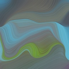 elegant landscape orientation graphic with waves. smooth swirl waves background design with dim gray, medium aqua marine and cadet blue color