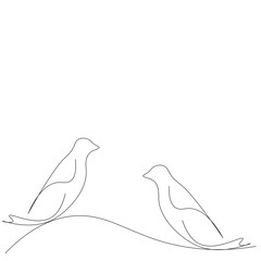 Bird animal love design. Vector illustration