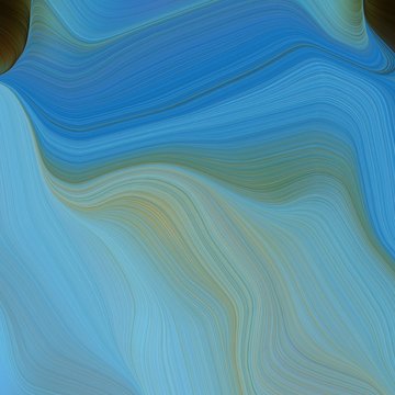 elegant background square graphic with steel blue, cadet blue and dark slate gray color. modern soft curvy waves background illustration © Eigens