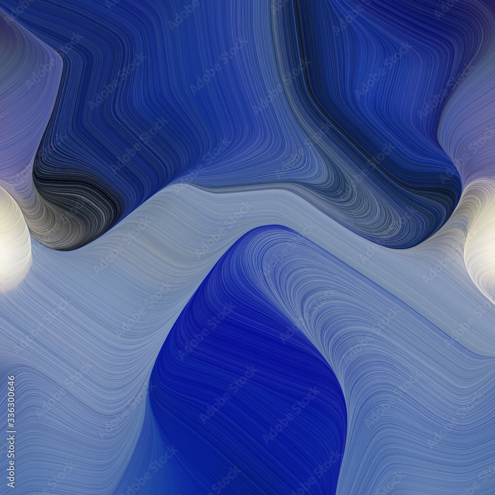Poster elegant square graphic with waves. abstract waves illustration with dark slate blue, light slate gra