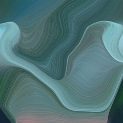 elegant square graphic with waves. abstract waves illustration with dim gray, sky blue and medium aqua marine color