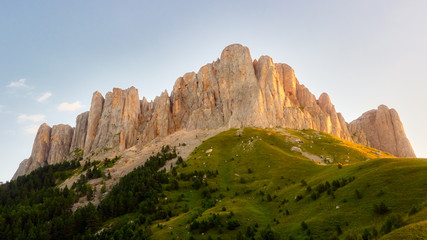Golden autumn on the slopes of the mountains of the Caucasus and Adygea in the natural park Big Thach