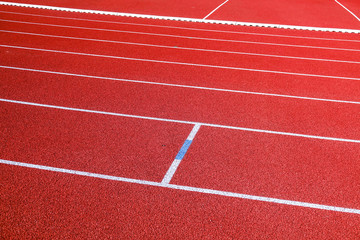 Athletic running track for running race. Sport and excercise concept.