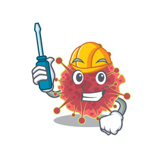 cartoon character of coronaviridae worked as an automotive