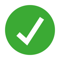 Check mark icon design, Ok tick choice correct approved choose vote positive and web theme Vector illustration