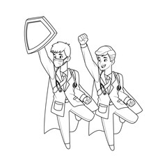super doctors staff flying comic characters