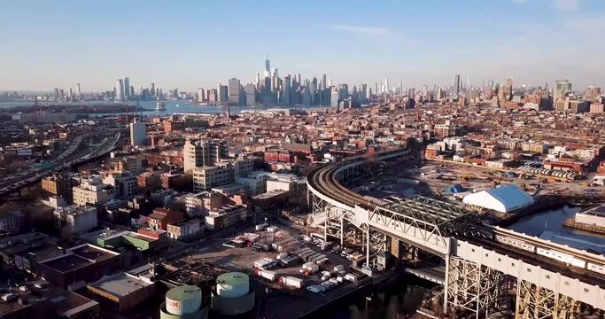 View of New York from the train tracks
