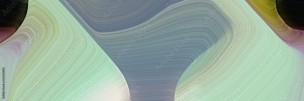 Poster decorative background graphic with smooth swirl waves background design with dark gray, ash gray and